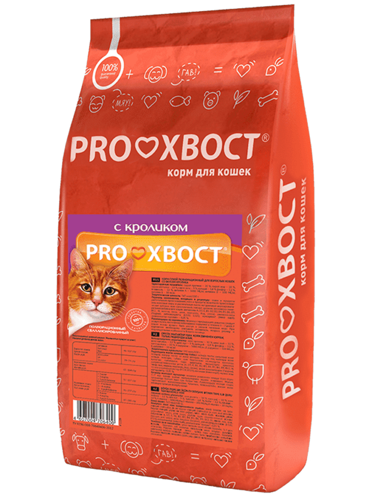 Сухой корм для кошек PROХВОСТ с кроликом